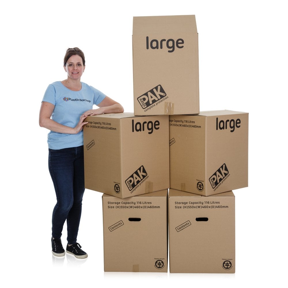 Pack of 10 Large Cardboard Moving House Boxes