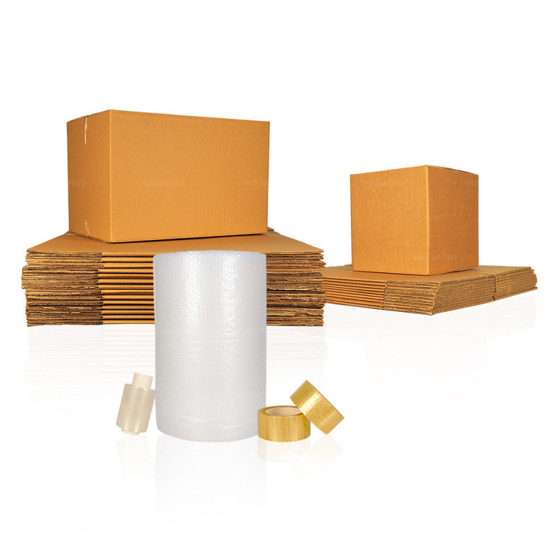 Large 60 Metre Roll Bubblewrap Cardboard Box 2 Rolls Fragile Tape Moving Pack