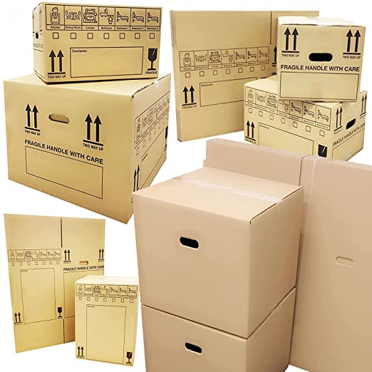 Pack of 20 Strong Moving House Cardboard Boxes
